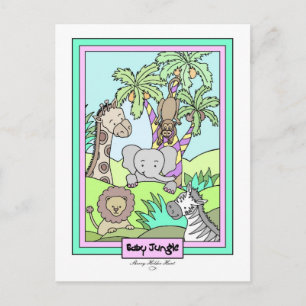 Baby Jungle 25-Baby Dusche Einladung - individuell