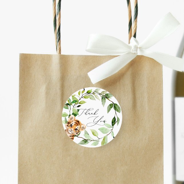 Baby Jungle Animals Round Stickers (Von Creator hochgeladen)