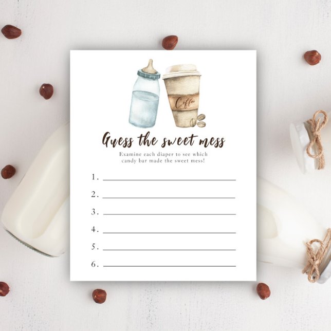 Baby Kaffee Babydusche Raten Sie das süße Schlamas (Von Creator hochgeladen)