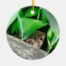 Baby Kaninchen Keramik Ornament