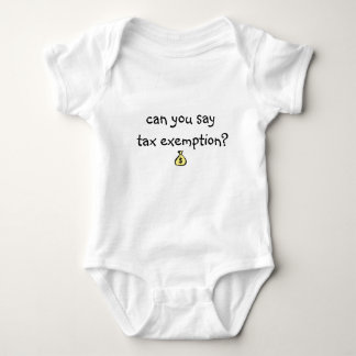 Baby kann Sie Steuerbefreiung sagen? Strampler