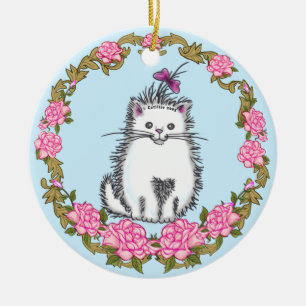 Baby-Kätzchen-Katzenschmuck Keramik Ornament