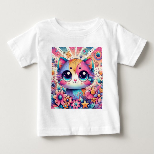 Baby-Katze 5 Baby T-shirt (Vorderseite)