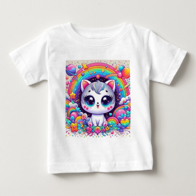 Baby-Katze 6 Baby T-shirt (Vorderseite)