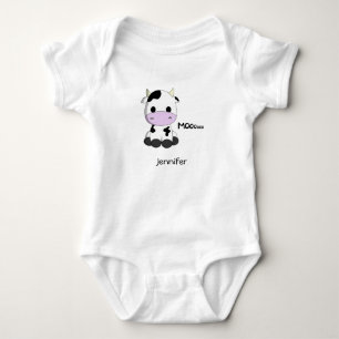 Baby kawaii Kuh-Cartoonname Strampler