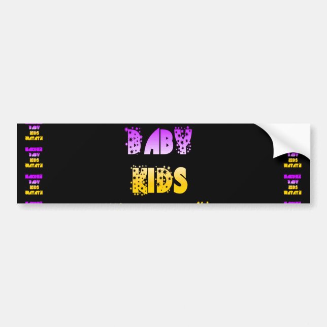 Baby Kids Colorful Template Car Autoaufkleber (Vorne)