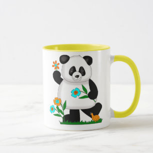 Baby Kids Panda Mit Blumen 2 Tasse