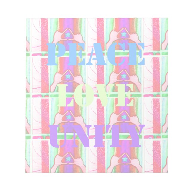 Baby Kids Peace Liebe Unity Hakuna Matata design.p Notizblock (Vorderseite)