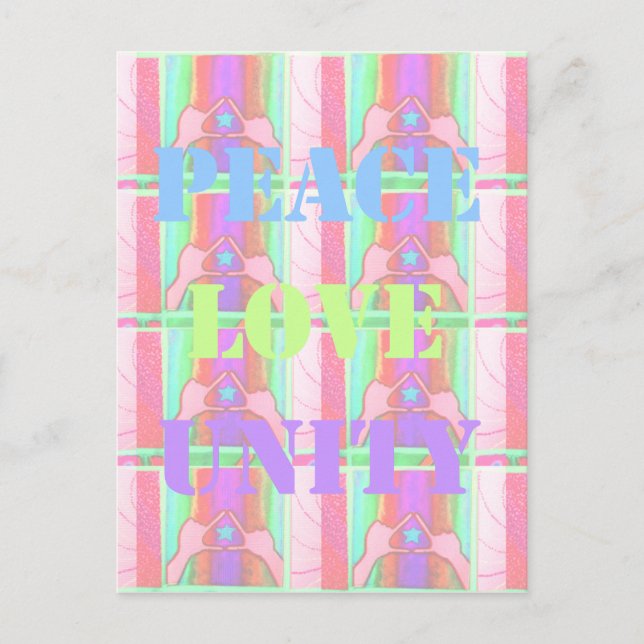 Baby Kids Peace Liebe Unity Hakuna Matata design.p Postkarte (Vorderseite)