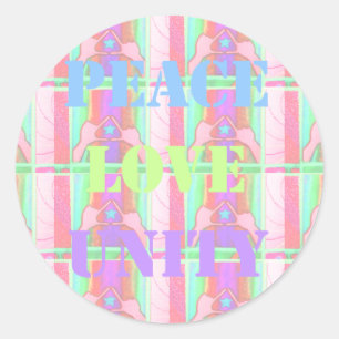 Baby Kids Peace Liebe Unity Hakuna Matata design.p Runder Aufkleber