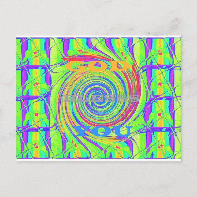 Baby Kinder Gott segne dich..pnng Postkarte (Vorderseite)