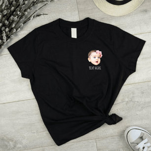 Baby Kinder Katze Hund Tasche Gesicht Foto Lustige T-Shirt