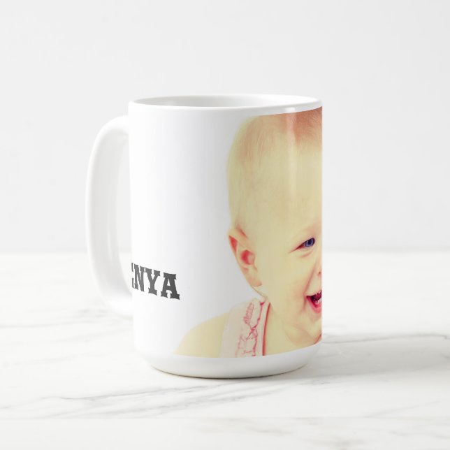 Baby-/KinderFoto hochladen Kaffeetasse (Vorderseite Links)