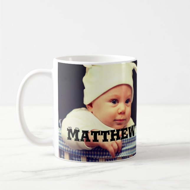 Baby-/KinderFoto hochladen Kaffeetasse (Links)