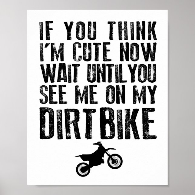 Baby Kinderzimmer Dirtbike MX Kleinkind Print Poster (Vorne)