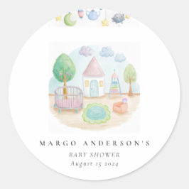 Baby Kinderzimmer Essential Niedlich Pastel Babydu Runder Aufkleber