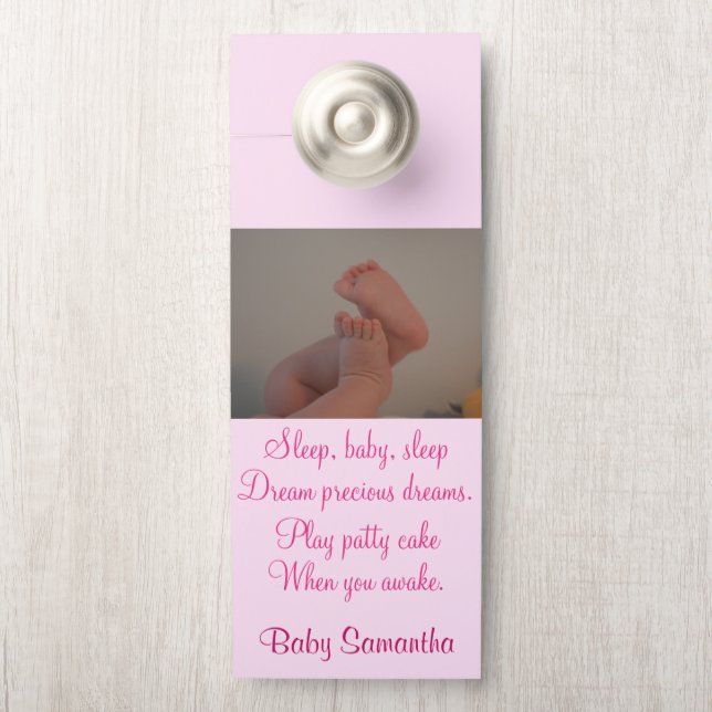 Baby Kinderzimmer Foto Pink Door Hänger (Auf Knauf)