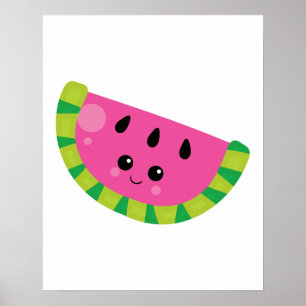 Baby-Kinderzimmer Kawaii Modern Wassermelone Somme Poster