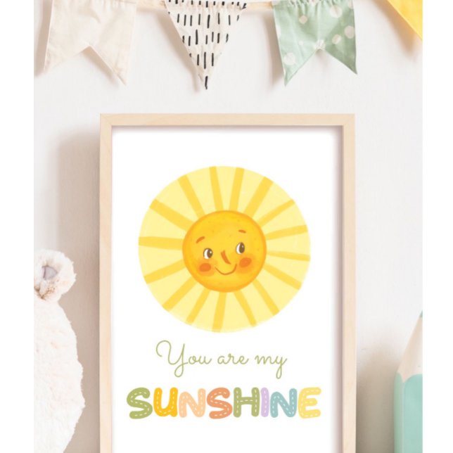 Baby Kinderzimmer Sie sind mein Sonnenschein Poster (Von Creator hochgeladen)