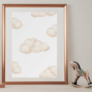 Baby Kinderzimmer Whimsical Floating Kitten Clouds Poster