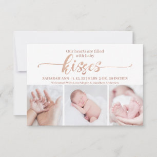 Baby Kisses Valentine 3 Foto Birth Baby Ankündigung