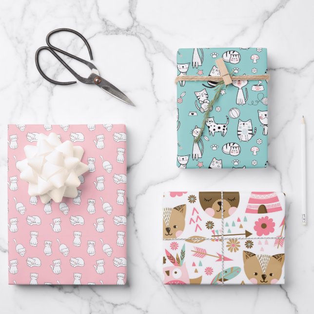 Baby Kitty Geschenkpapier Set (Vorderseite)