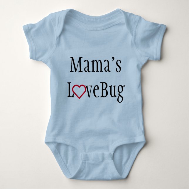 Baby-Kleidung - LoveBug Mutter - Blau Baby Strampler (Vorderseite)