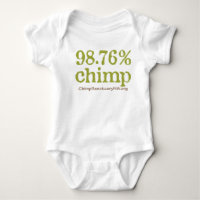 Baby-Kleidung mit dem Logo mit 98,76% Schimpansen!