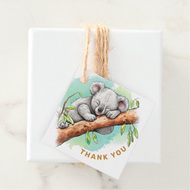 Baby Koala Babydusche Vielen Dank Geschenkanhänger (Beispiel)
