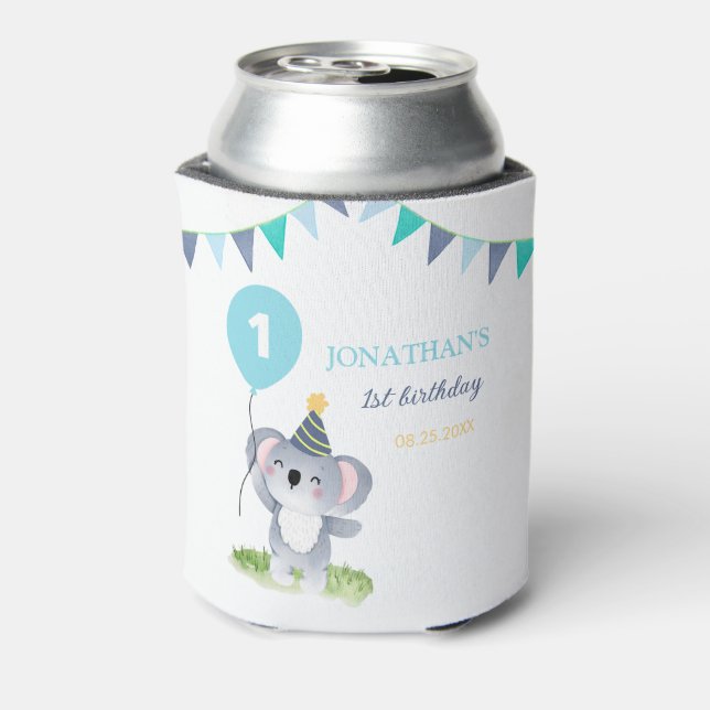 Baby Koala Balloon Party Flag Birthday Dosenkühler (Kanne Rückseite)