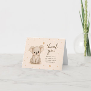 Baby-Koala-Bär-Baby-Shower-Dankeskarten Dankeskarte