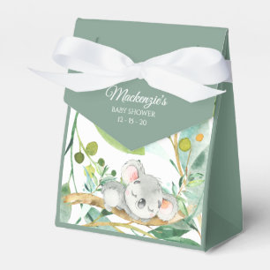 Baby Koala Bear Green und Gray Baby Dusche Geschenkschachtel