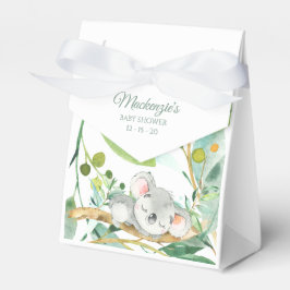 Baby Koala Bear Green und White Baby Dusche Geschenkschachtel