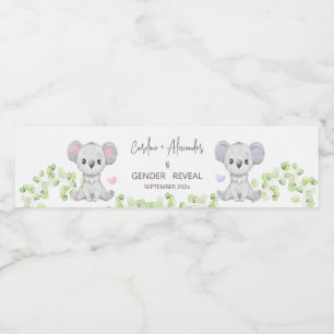 Baby Koala Geschlecht offenbart Party Water Labels