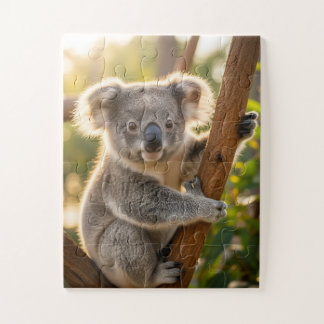 Baby Koala hängt an einem Baum