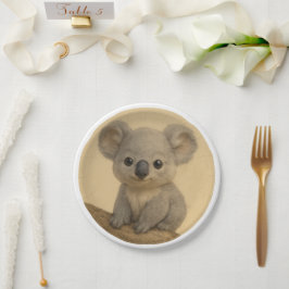 Baby koala pappteller