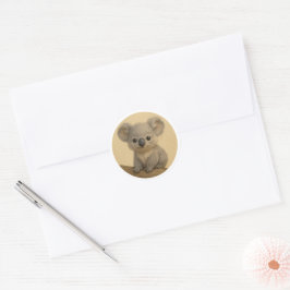 Baby koala runder aufkleber