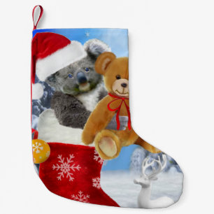 BABY-KOALA-WEIhnachten MIT TEDDYBÄR Kleiner Weihnachtsstrumpf