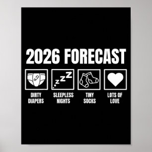 Baby kommt bald 2026 Schwangerschaftsankündigung V Poster