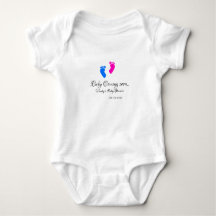 Baby kommt bald Baby Dusche Blue Pink Babyfüße