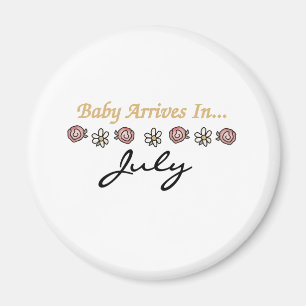 Baby kommt im Juli an Magnet