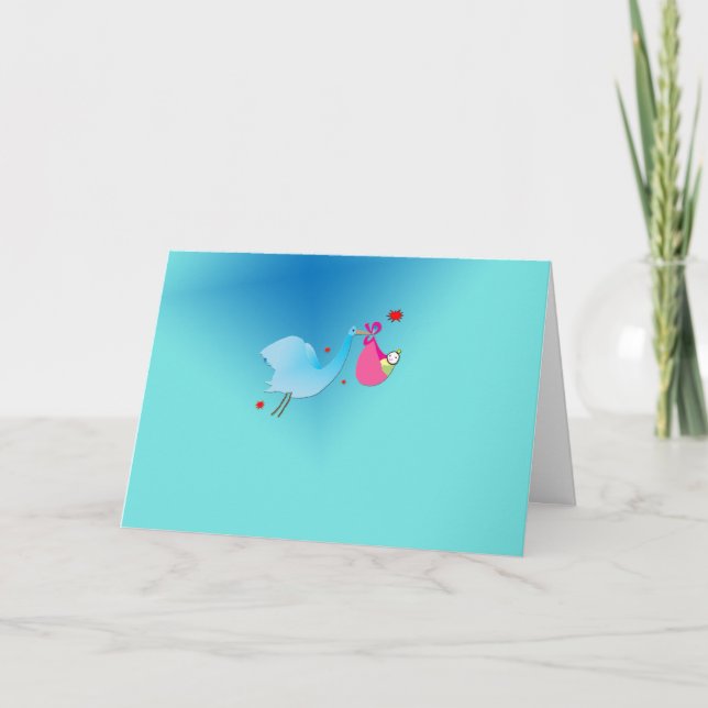 Baby kommt karte (Vorderseite)