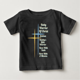 Baby-Krieger Christi - Krieger-Themen-Kinderbeklei Baby T-shirt