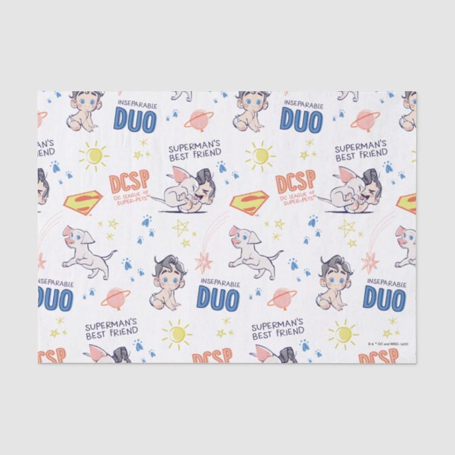 Baby Krypto & Superman Pattern Seidenpapier (Vorderseite)