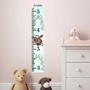 Baby-Kuh-Aquarell-Eukalyptus-Wachstumsdiagramm Poster
