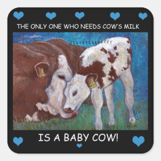Baby Kühe brauchen Mama's milch Vegan Sticker