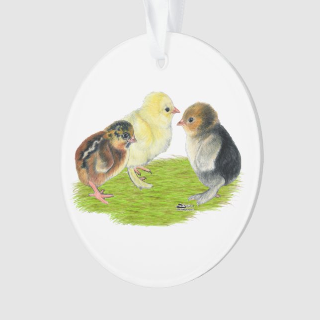 Baby-Küken-Trio Ornament (Vorderseite)
