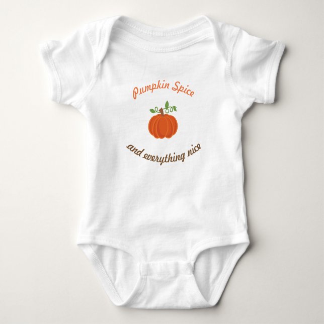Baby-Kürbis-Gewürz Onsie Baby Strampler (Vorderseite)