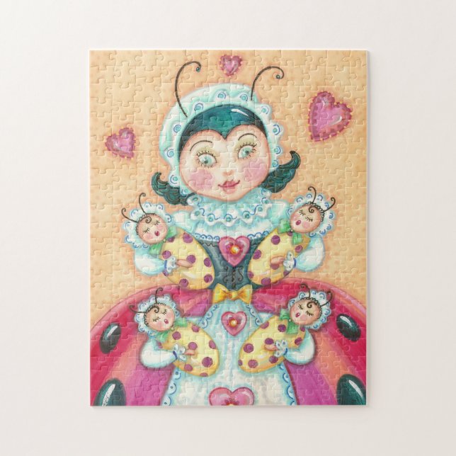 Baby Ladybugs Family PUZZLE mit GESCHENKBOXEN (Vertikal)