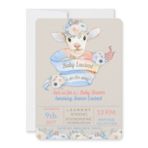 Baby Lamb rosa blaues Geschlecht neutrale Anzeige